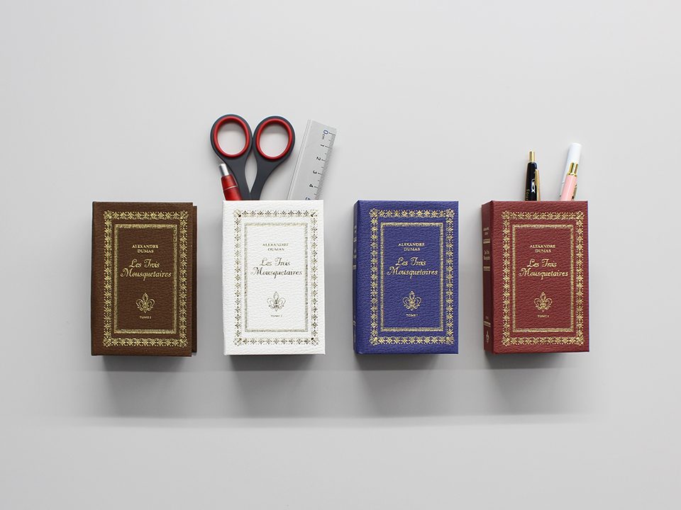 洋書型マグネット付き ペン立て 自社企画商品