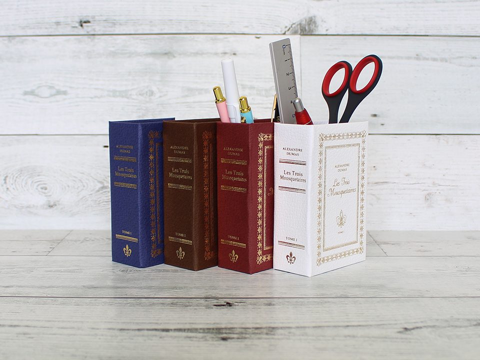 洋書型マグネット付き ペン立て 自社企画商品