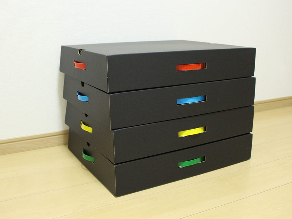 メモリアルボックス・作品・衣類収納（蓋付き組み箱）自社企画商品