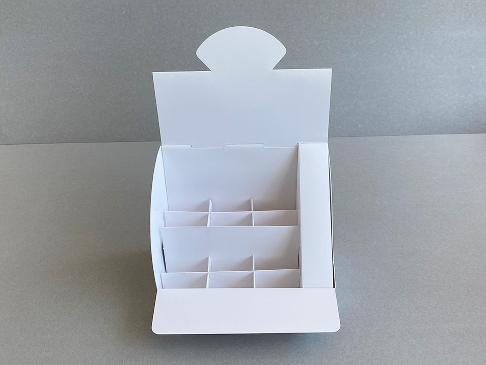 カウンター什器（ディスプレイPOP）仕切り付き 2段タイプ