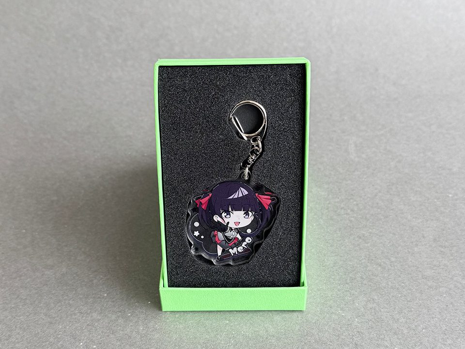 アクリルキーホルダーの箱（ディスプレイ式貼り箱）