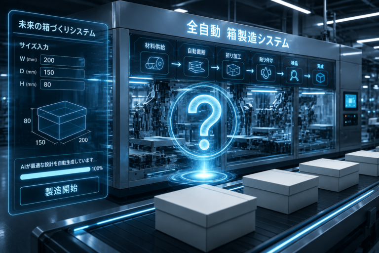 AIが箱を作る時代。でも、手作業だからこそできる箱づくりがあります。